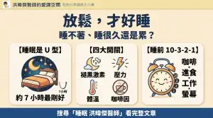脖子痛是不是因為膽固醇太高~3萬人研究告訴你答案 20 睡不著怎麼辦?洪暐傑醫師教你放鬆好眠的睡眠重點整理圖